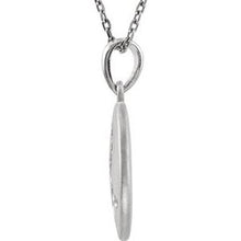 Load image into Gallery viewer, Sterling Silver .005 CT Diamond Numeral 3 Disc 18&quot; Necklace
