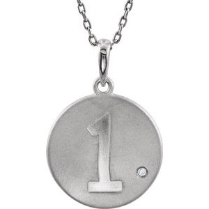 Accented Numeric Disc Pendant