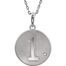 Load image into Gallery viewer, Accented Numeric Disc Pendant
