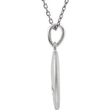 Load image into Gallery viewer, Sterling Silver .005 CT Diamond Numeral 6 Disc 18&quot; Necklace
