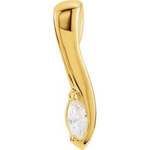 Load image into Gallery viewer, Sterling Silver 6x3 mm Marquise Freeform Slide Pendant
