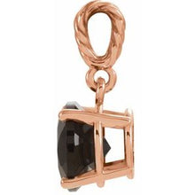 Load image into Gallery viewer, 14K Rose Onyx Rope Pendant
