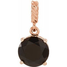 Load image into Gallery viewer, 14K Rose Onyx Rope Pendant
