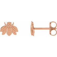 Load image into Gallery viewer, 14K Rose Bumblebee Earrings

