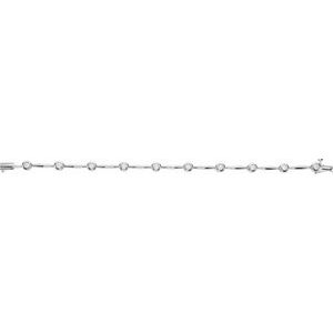 14K White 1 CTW Diamond Line 7 1/2" Bracelet