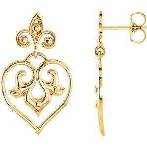 Fleur-de-lis Metal Earrings