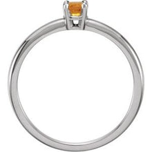 Charger l'image dans la galerie, Sterling Silver Imitation Citrine "November" Youth Birthstone Ring
