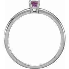 Charger l'image dans la galerie, Sterling Silver Imitation Amethyst "February" Youth Birthstone Ring
