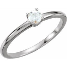 Charger l'image dans la galerie, Sterling Silver Imitation Diamond "April" Youth Birthstone Ring
