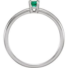 Load image into Gallery viewer, Sterling Silver Imitation Emerald "May" Youth Birthstone Ring
