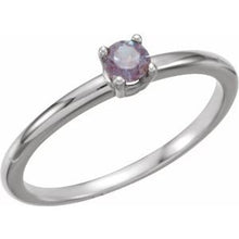 Charger l'image dans la galerie, Sterling Silver Imitation Alexandrite "June" Youth Birthstone Ring
