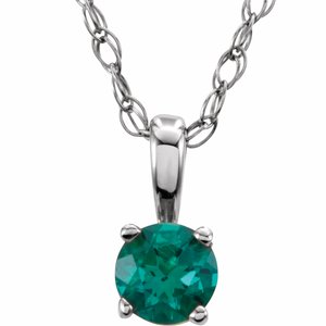 Youth Solitaire Birthstone Necklace or Pendant  