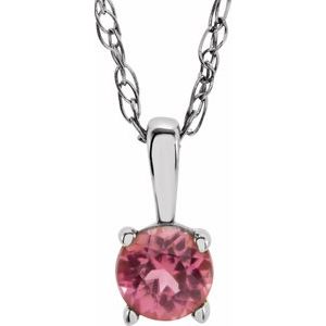 Youth Solitaire Birthstone Necklace or Pendant  