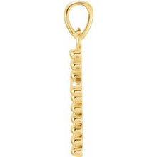 Load image into Gallery viewer, 14K Yellow 13.5x9.4 mm Beaded Cross Pendant

