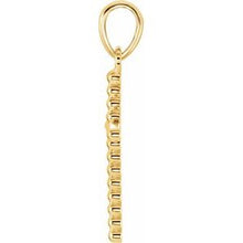 Load image into Gallery viewer, 14K Yellow 17.5x12.1 mm Beaded Cross Pendant
