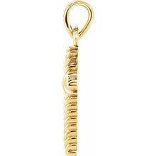Load image into Gallery viewer, 14K Yellow 13.5x8.6 mm Rope Cross Pendant
