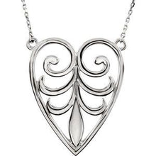 Load image into Gallery viewer, Filigree Heart Necklace or Center
