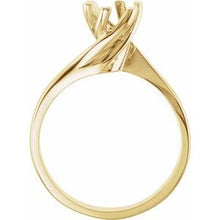 Charger l'image dans la galerie, Sterling Silver 8.2 mm Round Solitaire Twist Ring Mounting
