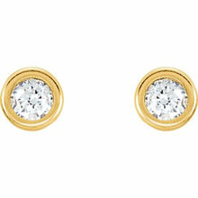 Load image into Gallery viewer, Youth Bezel-Set Stud Earrings
