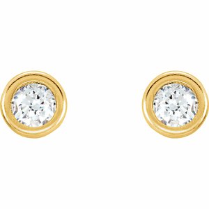 Youth Bezel-Set Stud Earrings