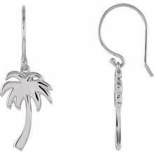 Load image into Gallery viewer, Sterling Silver Petite Palm Tree Earrings
