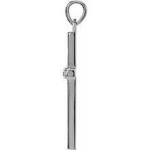 Load image into Gallery viewer, Sterling Silver 26.5x13.75 mm .02 CT Diamond Cross Pendant

