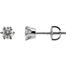 Load image into Gallery viewer, 14K White 3/4 CT Diamond Earring
