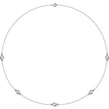 Load image into Gallery viewer, Bezel-Set Station Necklace
