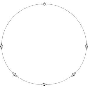 Bezel-Set Station Necklace