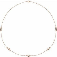 Load image into Gallery viewer, 14K Rose 1 CTW Diamond 5-Station 18&quot; Necklace
