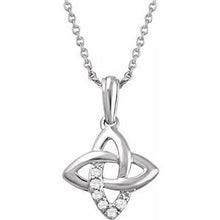 Charger l&#39;image dans la galerie, Sterling Silver .06 CTW Diamond 18&quot; Necklace
