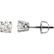 Load image into Gallery viewer, 14K White 1 1/2 CTW Diamond Stud Earrings
