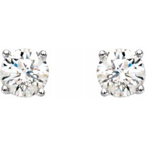 Round 4-Prong Stud Earrings