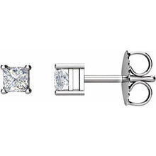 Load image into Gallery viewer, Platinum 3/4 CTW Diamond Earrings
