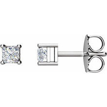 Load image into Gallery viewer, 14K White 3/4 CTW Diamond Earrings
