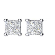 Load image into Gallery viewer, Square 4-Prong Stud Earrings 
