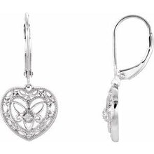 Load image into Gallery viewer, Sterling Silver .02 CTW Diamond Lever Back Earrings

