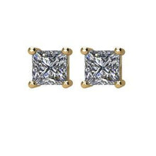 Charger l&#39;image dans la galerie, Square 4-Prong Wire Basket Stud Earrings
