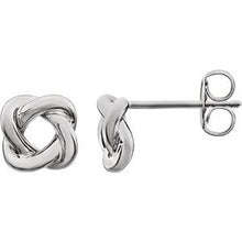 Load image into Gallery viewer, Sterling Silver 7x7 mm Knot Earrings
