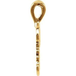 10K Yellow Medium Initial A Pendant