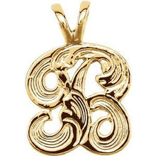 Load image into Gallery viewer, 10K Yellow Medium Initial B Pendant
