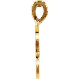 10K Yellow Medium Initial B Pendant