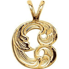 Load image into Gallery viewer, 10K Yellow Medium Initial C Pendant
