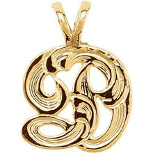 Load image into Gallery viewer, 10K Yellow Medium Initial D Pendant
