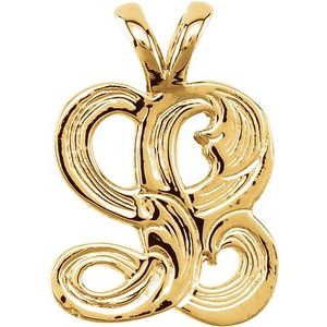10K Yellow Medium Initial L Pendant