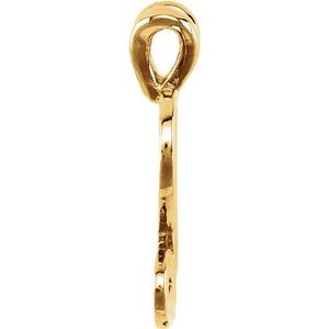10K Yellow Medium Initial L Pendant