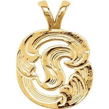 Load image into Gallery viewer, 10K Yellow Medium Initial O Pendant
