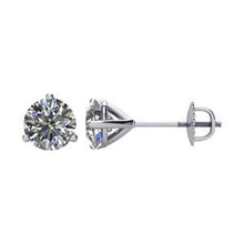 Load image into Gallery viewer, Platinum 1 CTW Diamond Threaded Post Stud Earrings
