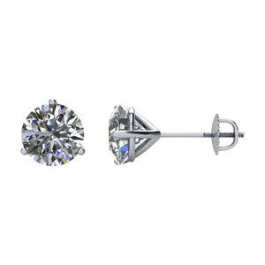 Boucles d'oreilles diamant platine 2 CTW