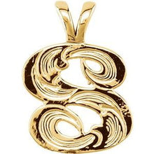 Load image into Gallery viewer, 10K Yellow Medium Initial S Pendant
